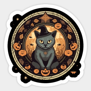 American Shorthair Cat Halloween, Cat Lover Sticker